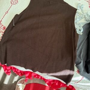 WD.NY Chocolate Brown Knit Top